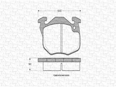 MAGNETI MARELLI 363702160215 -  Комплект тормозных колодок, дисковый тормоз